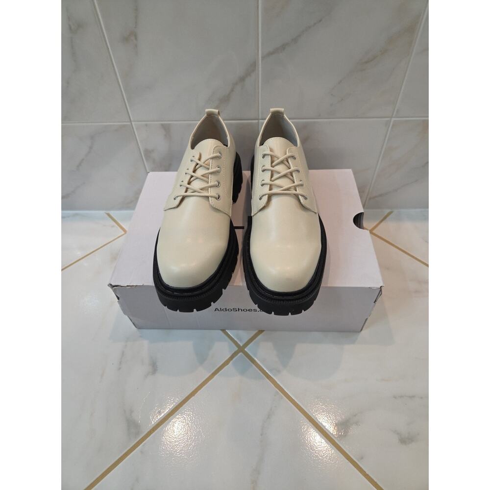 ALDO Bigmove chunky lace up shoes In Cream Size 8.5